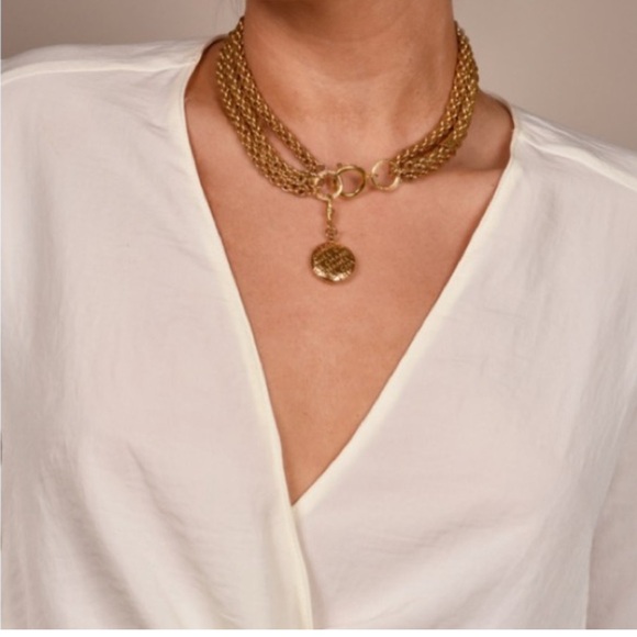 Chanel Vintage 24K Plated Turnlock Necklace.  Late 1970s early 1980s vintage - Picture 13 of 13